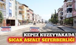 Kepez Kuzeyyaka'da 1300 metrelik sıcak asfalt çalışması
