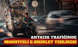 Antalya trafiğinde modifiyeli e-bisiklet riski