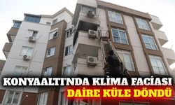 Konyaaltı'nda klima yangını: Daire kullanılamaz hale geldi