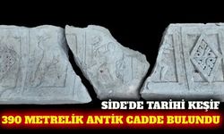 Side'de 390 metrelik antik cadde gün yüzüne çıkarıldı