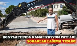 Konyaaltı'nda altyapı çalışmasında kanalizasyon patladı