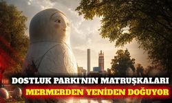 Konyaaltı Dostluk Parkı'nın matruşka heykelleri yenileniyor