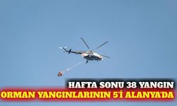 Hafta sonu 38 yangın: Orman yangınlarının 5'i Alanya'da