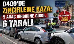 D400’de zincirleme kaza: 5 araç birbirine girdi, 6 yaralı