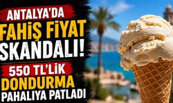 Antalya'da fahiş fiyat skandalı! 550 TL'lik dondurma pahalıya patladı