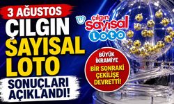 3 Ağustos Çılgın Sayısal Loto sonuçları açıklandı