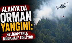 Alanya’da orman yangını: Helikopterle müdahale ediliyor