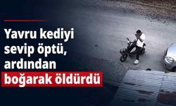 Yavru kediyi sevip öptü, ardından boğarak ö*dürdü