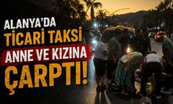 Alanya sahil yolunda kaza: Taksi anne ve kızına çarptı