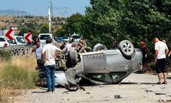 Kontrolden çıkan otomobil takla attı: Aynı aileden 3’ü çocuk 6 yaralı