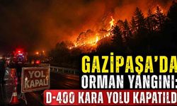 Gazipaşa’da orman yangını: D-400 kara yolu kapatıldı