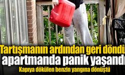 Alanya'da eski sevgilisinin kapısını benzinle ateşe verdiği iddia edilen şüpheli aranıyor