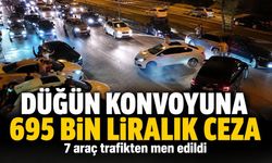 Mersin’de yolu kapatan düğün konvoyuna 695 bin lira ceza