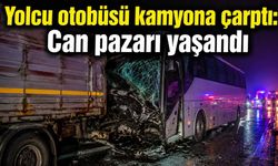 Uşak’ta yolcu otobüsü kamyona çarptı: 8 yaralı