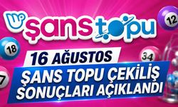 16 Ağustos Şans Topu çekiliş sonuçları açıklandı