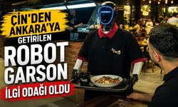 Çin’den Ankara’ya getirilen robot garson ilgi odağı oldu