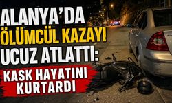 Alanya'da ölümcül kazayı ucuz atlattı: Kask hayatını kurtardı