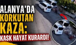 ALANYA’DA KORKUTAN KAZA: KASK HAYAT KURARDI!
