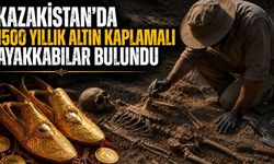 Kazakistan'da 1500 yıllık altın kaplamalı ayakkabılar bulundu