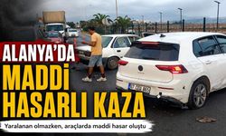 Alanya’da maddi hasarlı kaza