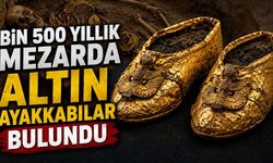 Bin 500 yıllık mezarda altın ayakkabılar bulundu