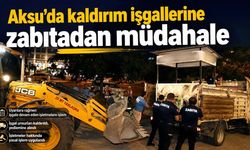 Aksu’da kaldırım işgallerine zabıtadan müdahale