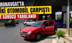 Manavgat’ta iki otomobil çarpıştı: 1 sürücü yaralandı