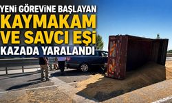 Yeni Görevine Başlayan Kaymakam ve Savcı Eşi Kazada Yaralandı