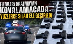 Filmleri aratmayan kovalamacada yüzlerce silah ele geçirildi