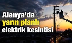 Alanya'da 8 Ağustos'ta planlı elektrik kesintisi