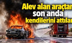Serik'te LPG'li otomobil seyir halindeyken alev aldı