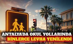 Antalya'da 1347 trafik levhası ve 57 kavşak yenilendi