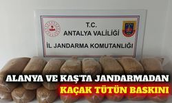 Alanya ve Kaş'ta jandarmadan kaçak tütün operasyonu