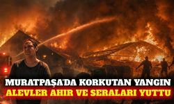 Muratpaşa'da ahır ve seraları saran yangın söndürüldü