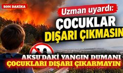 Aksu'daki yangın dumanı kenti sardı: Çocuklar çıkmasın