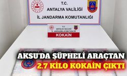Aksu'da durdurulan araçtan 2.750 gram kokain çıktı