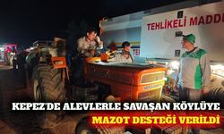 Kepez'de yangın gönüllüsü köylülere mazot desteği