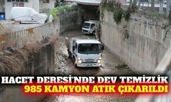 Alanya Hacet Deresi'nden 985 kamyon atık çıkarıldı