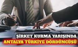 Antalya şirket kuruluşunda Türkiye dördüncüsü oldu