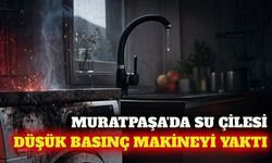 Muratpaşa'da düşük su basıncı çamaşır makinesini yaktı