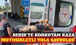 Serik'te yolcu otobüsüyle çarpışan motosikletli yaralandı