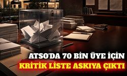 ATSO'da 70 bin üyenin seçmen listesi askıya çıkıyor