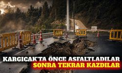 Kargıcak'ta yeni asfaltlanan yol tekrar kazıldı