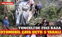 Tunceli'de kontrolden çıkan araç çaya devrildi: 5 yaralı