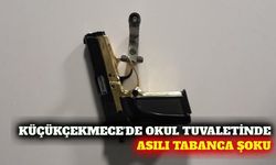 Küçükçekmece'de okul tuvaletinde silah bulundu