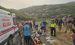 Yolcu minibüsü şarampole devrildi: 10 yaralı