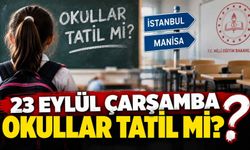 23 Eylül Çarşamba okullar tatil mi?
