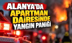 Alanya’da apartman dairesinde yangın paniği