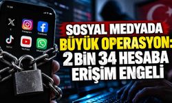 Sosyal medyada büyük operasyon: 2 bin 34 hesaba erişim engeli