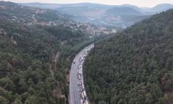 Otoyolda alevli kabus: Araç yüklü TIR küle döndü